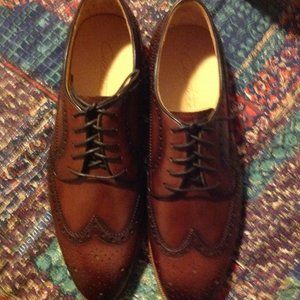 Curatore Men's Capra Brown leather Oxford Dress Shoes - 11 - New With Box